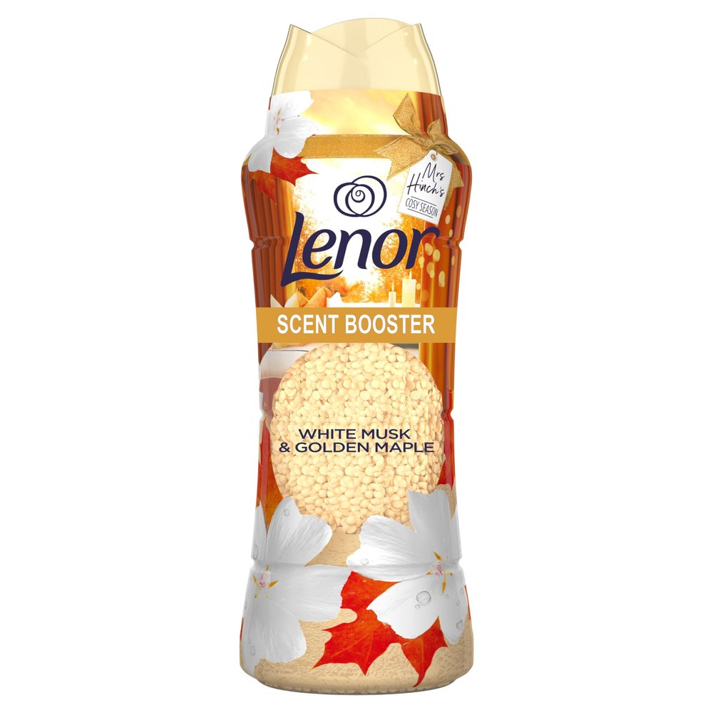 Lenor In-Wash Scent Boosters 570g, White Musk and Golden Maple, Part of Mrs Hinch's Cosy Season Collection