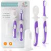 Cherish Baby Care 0-2 Years Toothbrush - Safety-Tested & BPA-Free 3-Pack (Finger, Silicone, Toddler) - Baby's First Toothbrush Kit (Purple) view 1