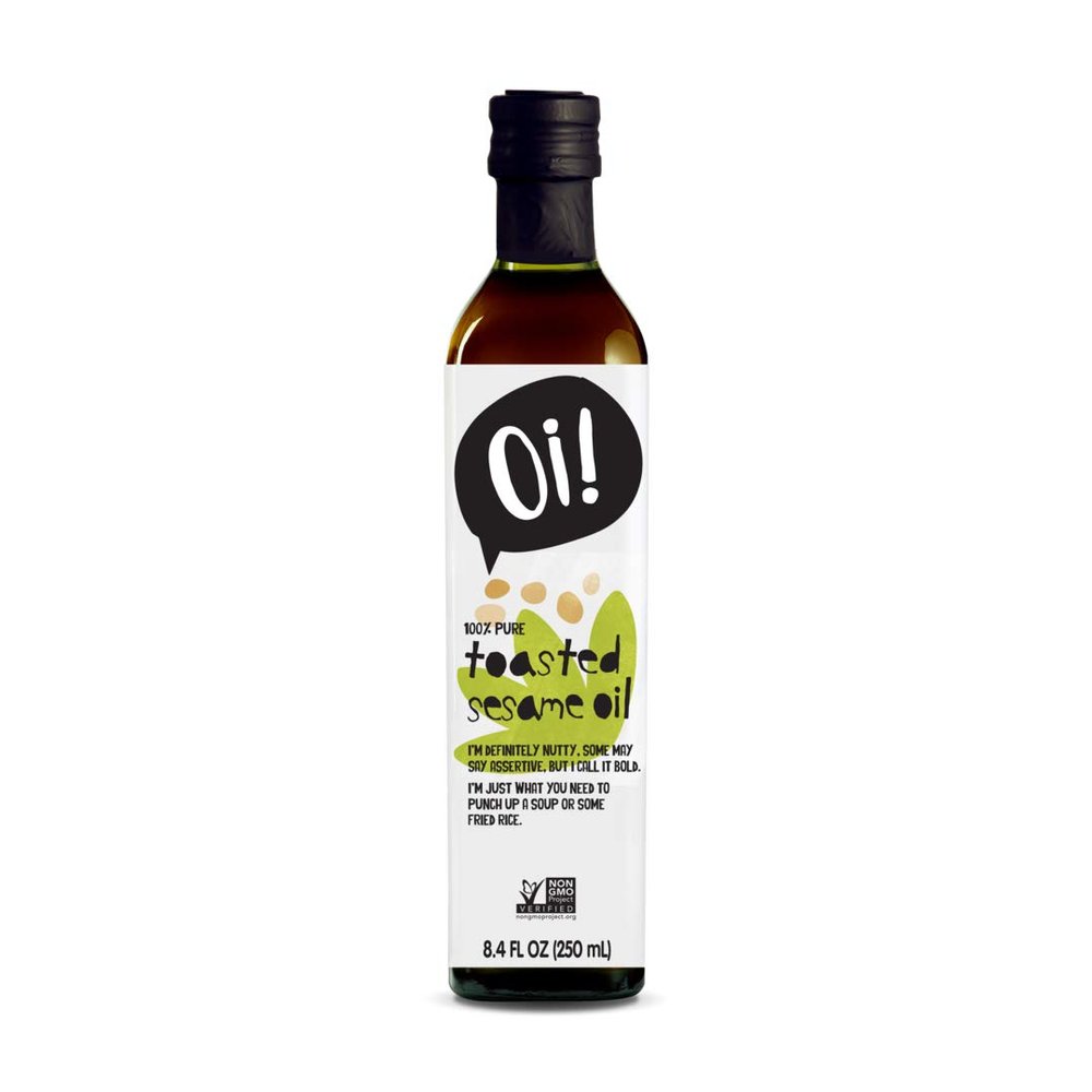 Oi! Toasted Sesame Oil 8.4 oz, Non-GMO, Gluten Free for Cooking, Baking and Grilling Asian Inspired Dishes