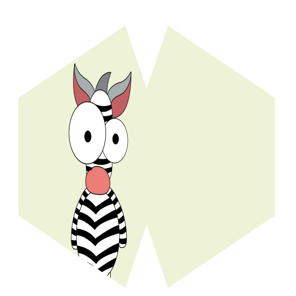 Beespoke Gifts Reusable Fashion Face Mask - Crazy Zebra (Children)