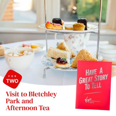 Virgin Experience Days Gift Afternoon Tea for Two & Visit to Bletchley Park  Explore WWII Codebreaking HQ with Interactive Exhibits  Includes Dining for Couples Classic British Tea in the Mansion