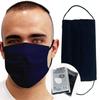 Reusable Face Mask GENERISE Double Fabric Cotton Face Mask x3 - Pleated for Extra Breathability & Comfort - Washable (Mixed Colours) view 3