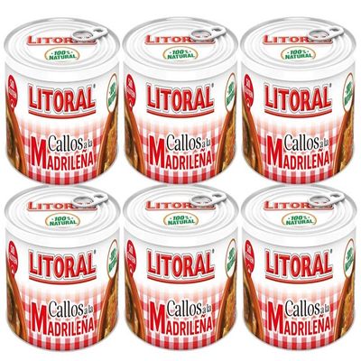 Litoral: Callos Madrilea - 380 gr - Pack of 6 cans