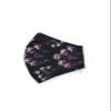 OgLuxe Womens 100% Cotton Washable Outdoor Face Protector Two Layers Mouth Cover Floral With Ear Loops (TwoLayer Dark Night) view 3