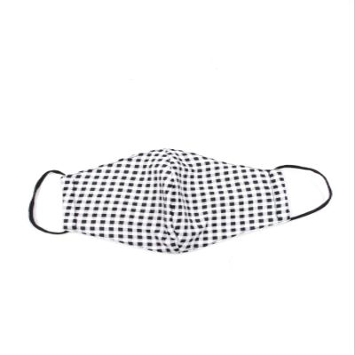 OgLuxe Womens 100% Cotton Washable Outdoor Face Protector Two Layers Mouth Cover Floral With Ear Loops (TwoLayer Check Print)