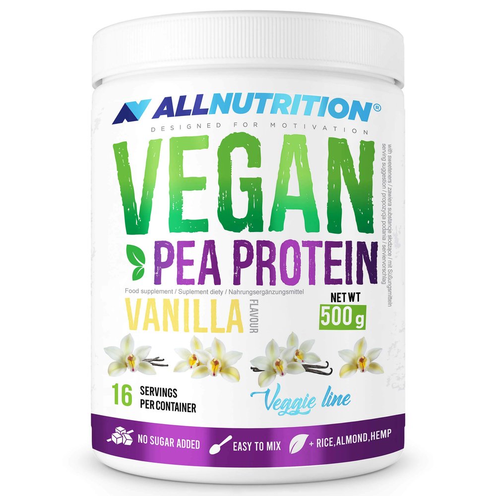Allnutrition Vegan Pea Protein, Vanilla, 500g