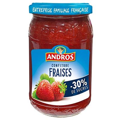 Andros - Relieved from Strawberries Jam 350G - Lot of 4 - Price Per Lot - Fast Delivery