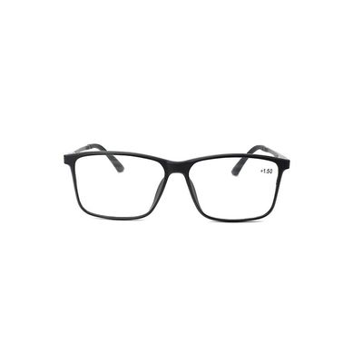 Clear Reading Glasses, Square Full Frame Reading Glasses, Women Stylish, Eyeglasses, Anti Glare, Spring Hinge, Lady Quality Readers (Color : Black, Size : 3.0)