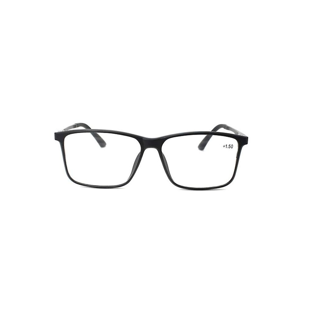 Clear Reading Glasses, Square Full Frame Reading Glasses, Women Stylish, Eyeglasses, Anti Glare, Spring Hinge, Lady Quality Readers (Color : Black, Size : 3.0)