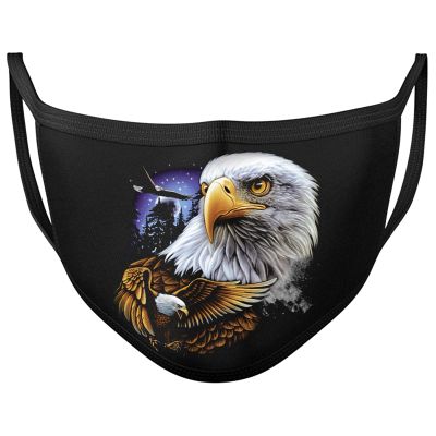 Darkwear Skull Dragon Horse Spiral Punk Tribal Roses Blood rose Face Mask Covering Reusable Washable Fashion Mask (EAGLE FACE)