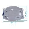 Blue Badge Co Pack of 5 Small Cotton Face Mask, Double Layer Face Cover in Grey Stars, with Pouch for Additional Filter view 3