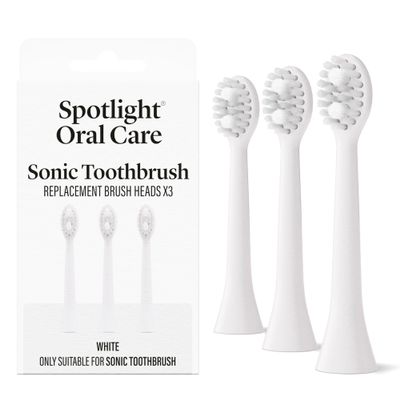Spotlight Oral Care Sonic Toothbrush Replacement Heads - 3 Pack | Made by Dentists | Micro-Action Bristles Target Plaque, Staining & Bad Breath | 9-Month Supply | Fits Spotlight Sonic Toothbrush Only