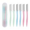Eyebrow Razors 6 Pieces with Storage Case, Facial Hair Remover, Shaver Trimmer Shaper, Exfoliating Dermaplaning Tool for Women and Men view 1