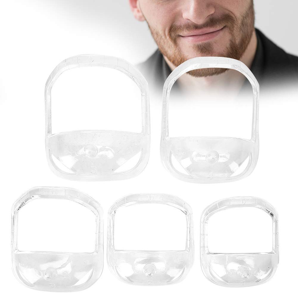 Beard Shaper Contour Tool, Professional Mustache Shaping Tool Beard Shaving Template Goatee Outliner(White)