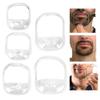Beard Shaper Contour Tool, Professional Mustache Shaping Tool Beard Shaving Template Goatee Outliner(White) view 3