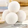 6pcs Laundry Wool Balls Wool Balls Natural Fabric Softener Reusable Wool Dryer Balls Wear resisting Dryer Balls view 3