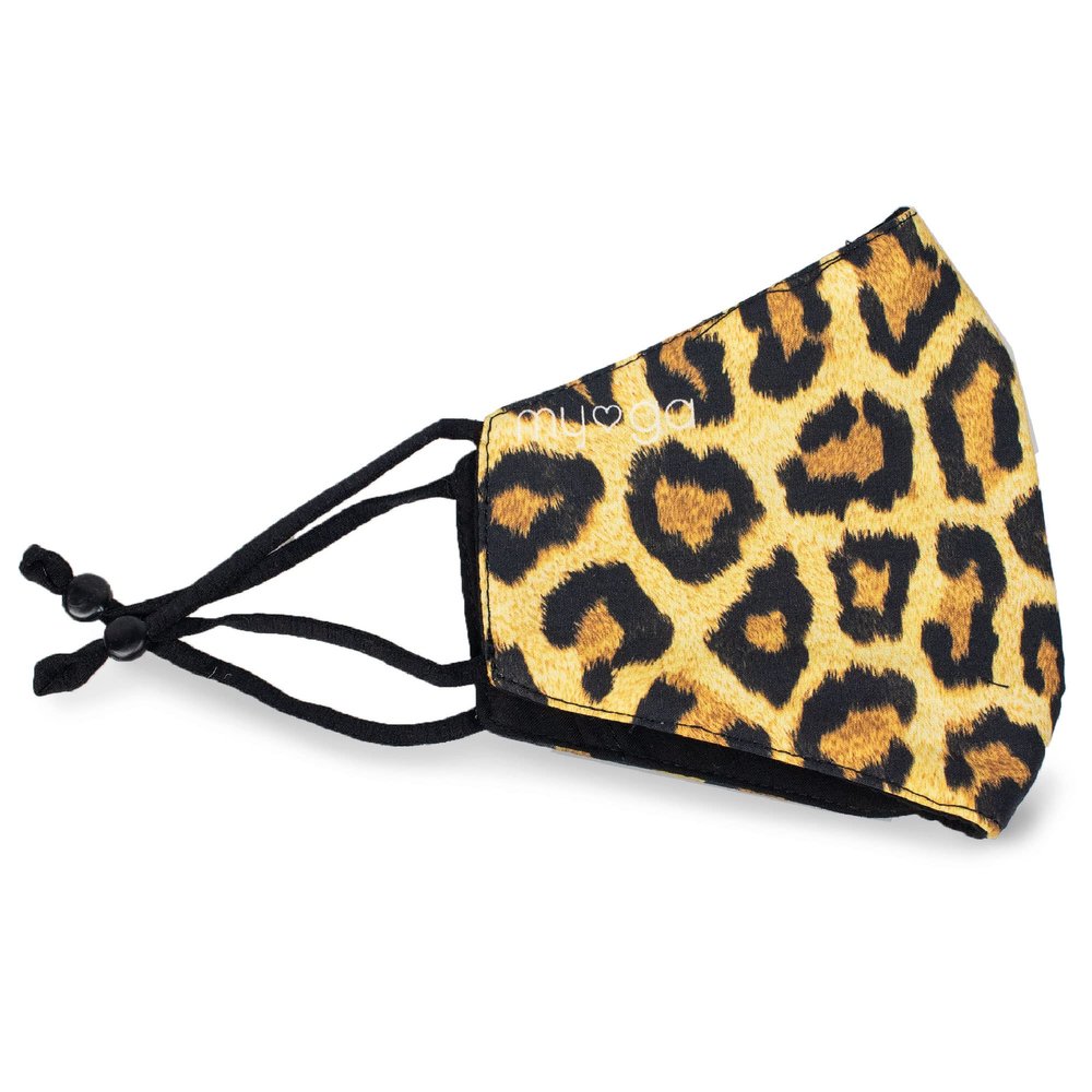 Myga Bamboo Leopard Print Face Covering - Face Mask Protect Cover