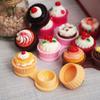6 Color Cream Cake Glasses Double Contact Lenses Box Contact Lens Case For Eyes Care Kit Holder Container Portable (Color : Red) view 4