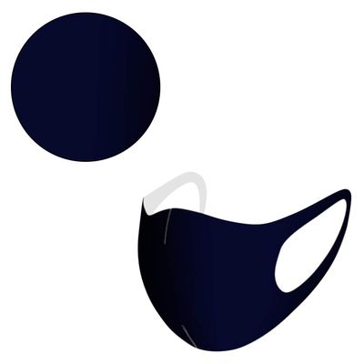 Kids Reusable Washable Face Covering Bandana Face Mask, Ice Silk Cotton Breathable Safety Mask Protection from Pollution, Navy, 10pcs