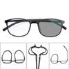 ACXZ Sunglasses Progressive Multifocus Photochromic Reading Glasses for Men and Women, Retro Square Frame, TR90 Flexible Temples, Red,(Diopter: 1.25, 1.75, 2.0, 2.75, 3.0) view 1