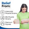 Rib Brace Chest Binder | Rib Belt to Reduce Rib Cage Pain | Chest Compression Support for Rib Muscle Injuries, Bruised Ribs | Breathable Chest Wrap Rib Brace for Women Men | (L/XL) (37" - 48") view 2