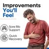 Rib Brace Chest Binder | Rib Belt to Reduce Rib Cage Pain | Chest Compression Support for Rib Muscle Injuries, Bruised Ribs | Breathable Chest Wrap Rib Brace for Women Men | (L/XL) (37" - 48") view 4