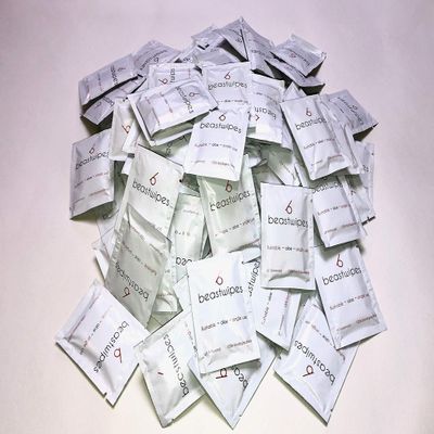 beastwipes - 500 Loose sachets - Last Day Today - Individually Wrapped, Pocket Sized, flushable, Biodegradable Toilet Tissue Wet Wipes. Personal Hygiene Wipes That Leave You Cleaner.
