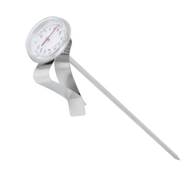 Cikonielf Thermometer Adjustable Hanging Coffee Foaming Thermometer Temperature Gauge With Clip Kitchen Tools With Temperature Humidity Monitor(Long Type)