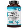 Nutravita Vegan High Strength Omega 3 2000mg Soft Gels - 600mg DHA & 300mg EPA per Serving - Plant-Based Omega 3 Softgels Derived from Sustainable Algal Oil - 60 Vegan Softgels - Made in The UK view 1