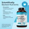 Nutravita Vegan High Strength Omega 3 2000mg Soft Gels - 600mg DHA & 300mg EPA per Serving - Plant-Based Omega 3 Softgels Derived from Sustainable Algal Oil - 60 Vegan Softgels - Made in The UK view 2