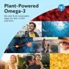 Nutravita Vegan High Strength Omega 3 2000mg Soft Gels - 600mg DHA & 300mg EPA per Serving - Plant-Based Omega 3 Softgels Derived from Sustainable Algal Oil - 60 Vegan Softgels - Made in The UK view 3