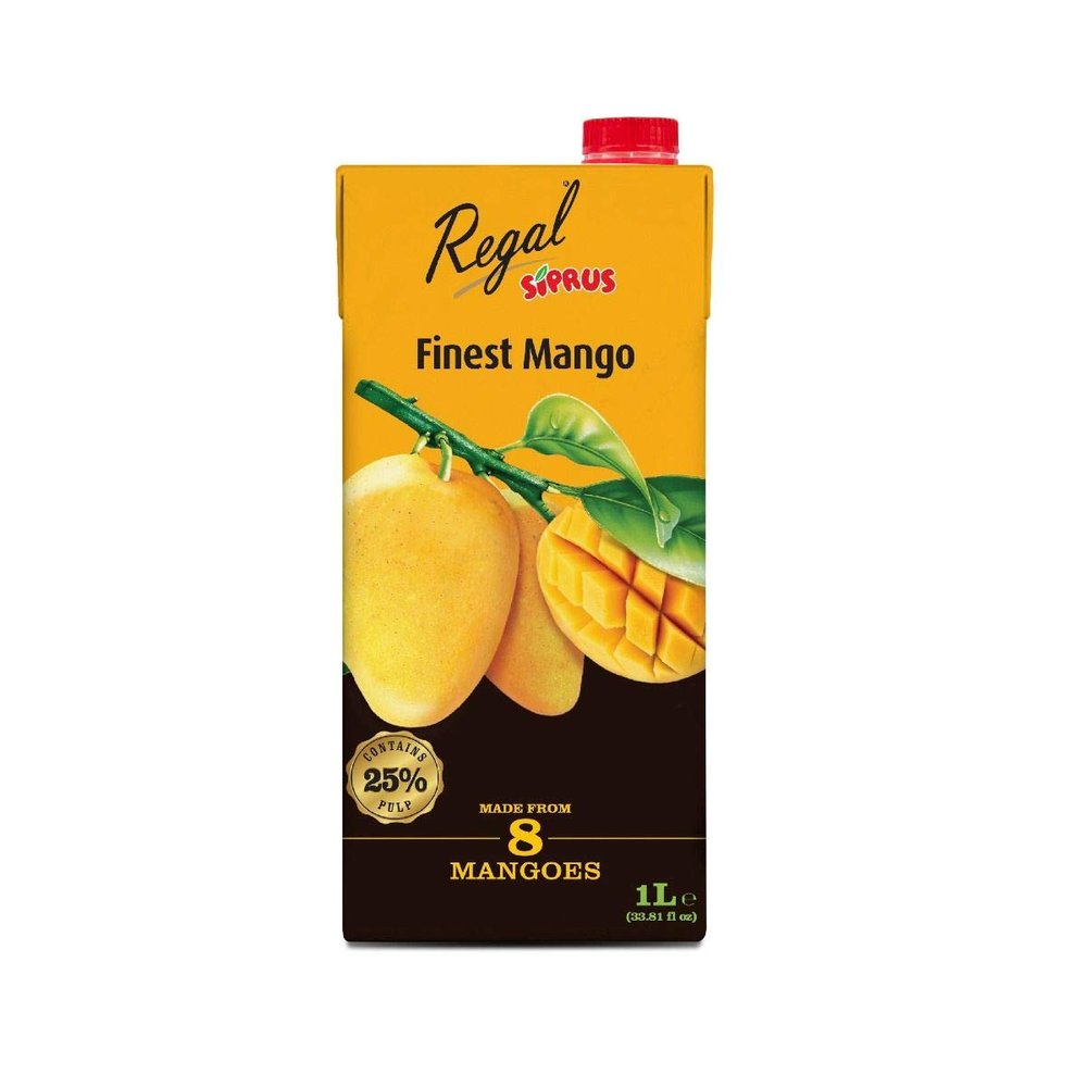 Regal Bakery Mango Tetra Juice 1L - Source of Antioxidants & Vitamins | Summer Drinks | Healthy Drinks On The Go - Healthy & Nutritious - Ready to Sip Juices | Energy Drink