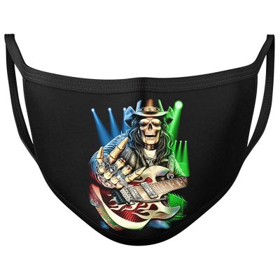 Darkwear Skull Dragon Horse Spiral Punk Tribal Roses Blood rose Face Mask Covering Reusable Washable Fashion Mask (LET'S ROCK)