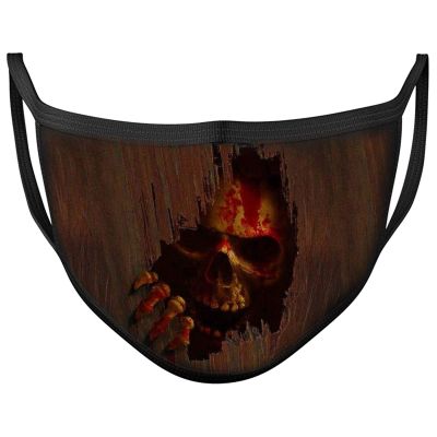 Darkwear Skull Dragon Horse Spiral Punk Tribal Roses Blood rose Face Mask Covering Reusable Washable Fashion Mask (SKULL RIP)