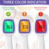Non-Contact Infrared Forehead Electronic Thermometer Gun Digital Thermometer Accurate & Fast Measurement with Three Color Back Light Display of Temperature Gun for Child Adult Home Health Care view 2