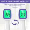 Non-Contact Infrared Forehead Electronic Thermometer Gun Digital Thermometer Accurate & Fast Measurement with Three Color Back Light Display of Temperature Gun for Child Adult Home Health Care view 3