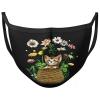 Darkwear Skull Dragon Horse Spiral Punk Tribal Roses Blood rose Face Mask Covering Reusable Washable Fashion Mask (KITTEN IN A BASKET) view 1