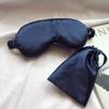 100% Silk Anti Aging Sleep Eye Mask, Soft Eye Blindfold, Sleeping Sleep Mask, Mulberry Silk Eye Mask, Light Blocking Silk Eye Mask, Sleeping Aid, with Bag and Ear Plug (Blue) view 2