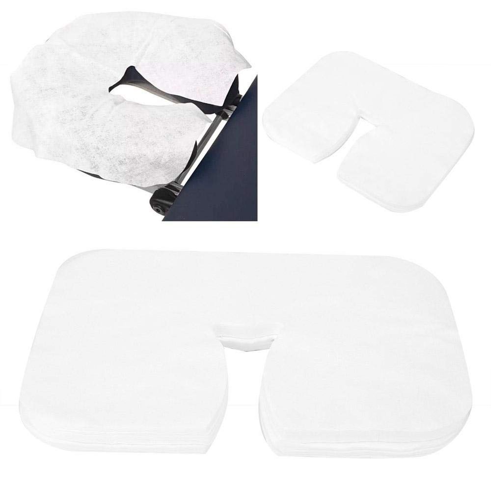 100 Count Disposable Headrest Pillow Cover, Salon Massage Face Covers/Headrest Covers for Massage Tables & Massage Chairs - 35 x 28cm/13.8 x 11.0inch