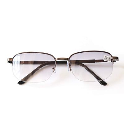 ACXZ Bifocal Reading Glasses for Women and Men, Half-frame Fashion Reader Eyeglasses with Spring Hinges, Gray Lenses (Strength, 1.0, 1.5, 2.0, 2.5, 3.0)