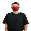 Basic Sense 3D Washable Reusable Thick Reinforced Plain Face Coverings Masks (Burgundy) view 4