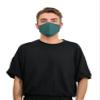 Basic Sense 100% Cotton Washable Reusable Skin Friendly Plain Face Coverings Masks (Dark Green) view 4