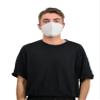 Basic Sense 100% Cotton Washable Reusable Skin Friendly Plain Face Coverings Masks (Light Grey) view 4