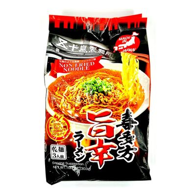 Japanese Kitakata Style Umakara Spicy Ramen Noodles | IGARASHI SEIMEN | 3 pack 303g |