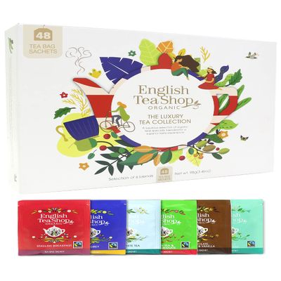 English Tea Shop, The Organic Luxury Tea Gift Collection, 48 Tea Bags, 6 Tea Flavours