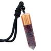 mookaitedecor Garnet Crystal Point Pendent Necklace for Women Men, Resin Healing Crystal Chip Necklace Red Crystal Pendulum Necklace Hexagonal Semi Precious Stone Reiki Chakra Spiritual Gift view 1
