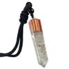 mookaitedecor Labradorite Crystal Point Pendent Necklace for Women Men, Resin Healing Crystal Chip Necklace Grey Crystal Pendulum Necklace Hexagonal Semi Precious Stone Reiki Chakra Spiritual Gift view 1