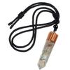 mookaitedecor Labradorite Crystal Point Pendent Necklace for Women Men, Resin Healing Crystal Chip Necklace Grey Crystal Pendulum Necklace Hexagonal Semi Precious Stone Reiki Chakra Spiritual Gift view 2