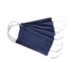 Pack Of Five 100% Cotton Navy Polka Dot Face Mask, pack of face masks, cotton face mask, re usable face mask, washable face mask, navy face mask, pin spot face mask view 1