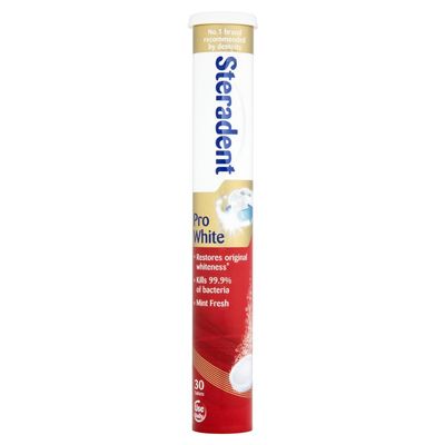 Steradent Pro White Tablets, 30 each